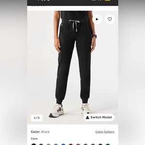 Figs Black Scrub Joggers